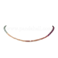 3MM Natural Apatite & Amethyst & Rhodonite & Sunstone & Ruby Faceted Round Beaded Necklaces&nbsp;NJEW-JN06431