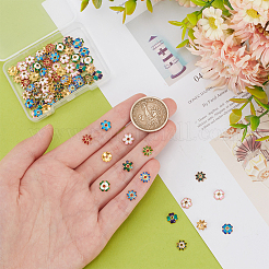 96Pcs 16 Styles Multi-Petal Alloy Enamel Bead Caps&nbsp;FIND-PH0017-97