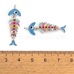 Rack Plating Alloy Enamel Pendants&nbsp;FIND-A040-02P