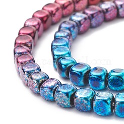 Rainbow Color Electroplate Non-magnetic Synthetic Hematite Beads Strands&nbsp;G-L489-H01