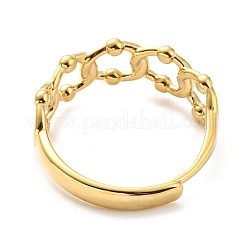 304 Stainless Steel Hollow Oval Adjustable Ring for Women&nbsp;RJEW-C016-09G