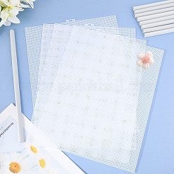 4 Sheets Rectangle Plastic Mesh Canvas Sheets&nbsp;DIY-CP0012-72A
