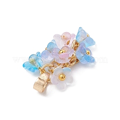8Pcs Flower Acrylic Charms&nbsp;PALLOY-JF03591