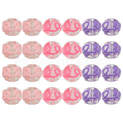 24Pcs 3 Colors Transparent Glass Round Beads&nbsp;GLAA-CA0001-55