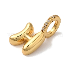Brass Micro Pave Cubic Zirconia Pendants&nbsp;KK-K345-13H-G