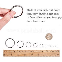 Iron Double Loops Jump Rings Split Rings and Iron Split Key Rings&nbsp;PH-IFIN-G079-05P