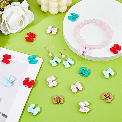 50Pcs 5 Colors Opaque Resin Pendants&nbsp;RESI-DC0001-48
