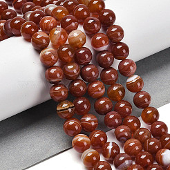 Natural Striped Agate/Banded Agate Beads&nbsp;X1-G-G582-8mm-59