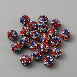Polymer Clay Rhinestone Beads&nbsp;CLAY-WH0011-01