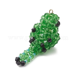 Glass Beaded Bird Charms&nbsp;PALLOY-MZ00972-01