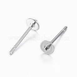 Tarnish Resistant 304 Stainless Steel Stud Earring Findings&nbsp;STAS-K154-68P