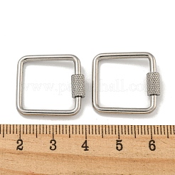 Non-Tarnish 304 Stainless Steel Screw Carabiner Lock Charms&nbsp;STAS-C092-04A-P