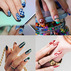 Stainless Steel DIY Nail Art Templates&nbsp;MRMJ-WH0092-017