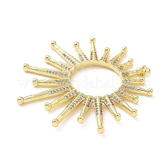 Brass Micro Pave Clear Cubic Zirconia Big Pendants&nbsp;KK-B141-45G-02