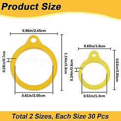 60Pcs 2 Style Silicone Pendant&nbsp;SIL-GF0001-43A