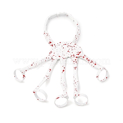 Halloween Spray Printed Alloy Finger Ring Stretch Bracelets&nbsp;LS-BJEW-P367-02
