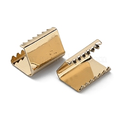 Brass Ribbon Crimp Ends&nbsp;KK-WH0046-34A-LG
