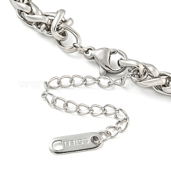 Non-Tarnish 304 Stainless Steel Wheat Chain Bracelets for Women&nbsp;BJEW-G707-01P
