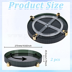 2Pcs Rotatable PET Seasoning Storage Rack&nbsp;AJEW-WA0005-03