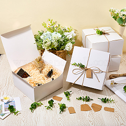 8Pcs Square Folding Kraft Paper Mailer Boxes&nbsp;CON-CP0001-018A