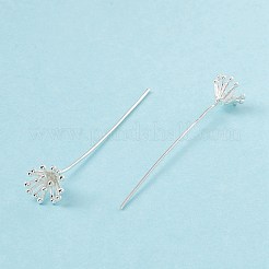 Brass Flower Head Pins&nbsp;KK-G413-03S