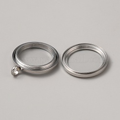 304 Stainless Steel Locket Pendants&nbsp;STAS-WH0043-21C-P