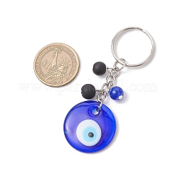 3Pcs Handmade Lampwork Evil Eye Keychains&nbsp;KEYC-JKC01252-03