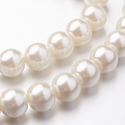 Eco-Friendly Dyed Glass Pearl Round Beads Strands&nbsp;HY-A008-8mm-RB011