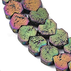 Electroplated Natural Lava Rock Beads Strands&nbsp;G-K388-04A-04