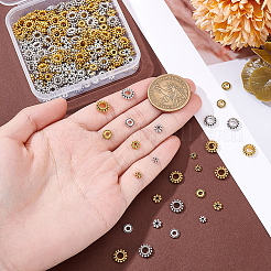 300Pcs 8 Styles Tibetan Style Alloy Spacer Beads&nbsp;FIND-PH0059-88