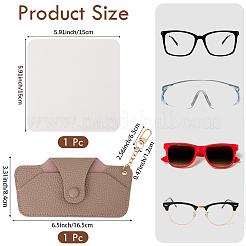 1Pc Rectangle Imitation Leather Eyeglass Case&nbsp;AJEW-CN0005-50C