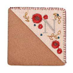 4Pcs Letter Personalized Hand Embroidered Corner Bookmarks&nbsp;JX587N