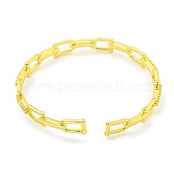 Horseshoe Brass Micro Pave Clear Cubic Zirconia Open Cuff Bangles for Women&nbsp;BJEW-Z062-03A