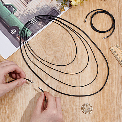 6Pcs 6 Styles Round Waxed Polyester Cord Necklace Makings&nbsp;AJEW-CY0002-66