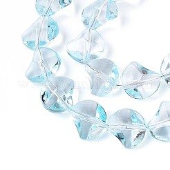Baking Paint Transparent Glass Beads Strands&nbsp;DGLA-N017-03F
