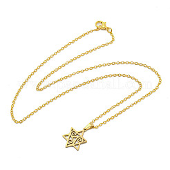 201 Stainless Steel Pendant Necklaces&nbsp;NJEW-H030-07G