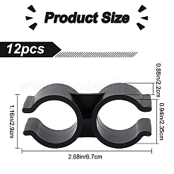 Plastic Double Pipe Clamps&nbsp;LS-FIND-WH0036-40