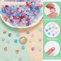 10Colors Two Tone Acrylic Bead Caps&nbsp;MACR-PH0001-71