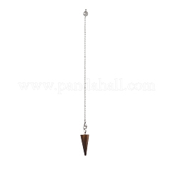 Natural Tiger Eye Cone Pendant Dowsing Pendulums&nbsp;HJEW-JM03967