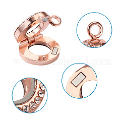 4Pcs 4 Colors Alloy Glass Crystal Rhinestone Pendants&nbsp;PALLOY-TA0002-37