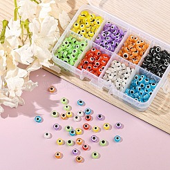 640Pcs 8 Colors Evil Eye Resin Beads&nbsp;RESI-YW0001-89