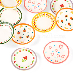 10Pcs 5 Colors Resin Dollhouse Dish&nbsp;AJEW-TA0003-39