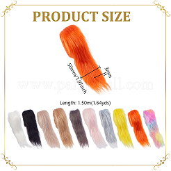 10Pcs 10 Colors Artificial Wool Fabric&nbsp;DIY-GA0008-83