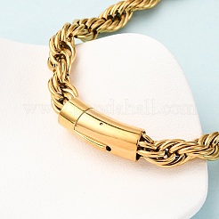 10MM 304 Stainless Steel Rope Chain Necklaces&nbsp;NJEW-C099-07A-G