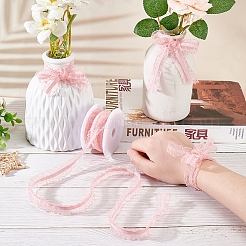 Chinlon Elastic Pleated Lace Trim&nbsp;OCOR-WH0060-44B