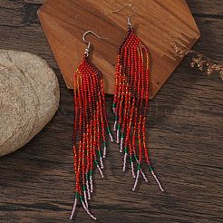 Bohemian Handmade Glass Seed Beads Dangle Earrings&nbsp;OM7012