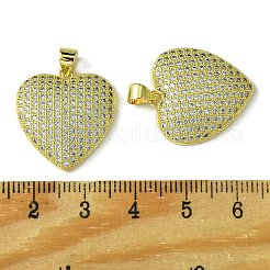 Eco-Friendly Brass Micro Pave Cubic Zirconia Pendants&nbsp;KK-A204-05G
