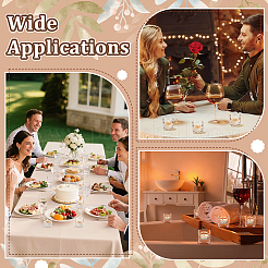 14Pcs Transparent Glass Candle Holders&nbsp;AJEW-WA0001-82