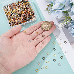 4 Colors Alloy Closed Jump Rings&nbsp;FIND-GA0006-89B