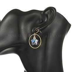 Brass Dangle Stud Earring for Women&nbsp;EJEW-JE07353
